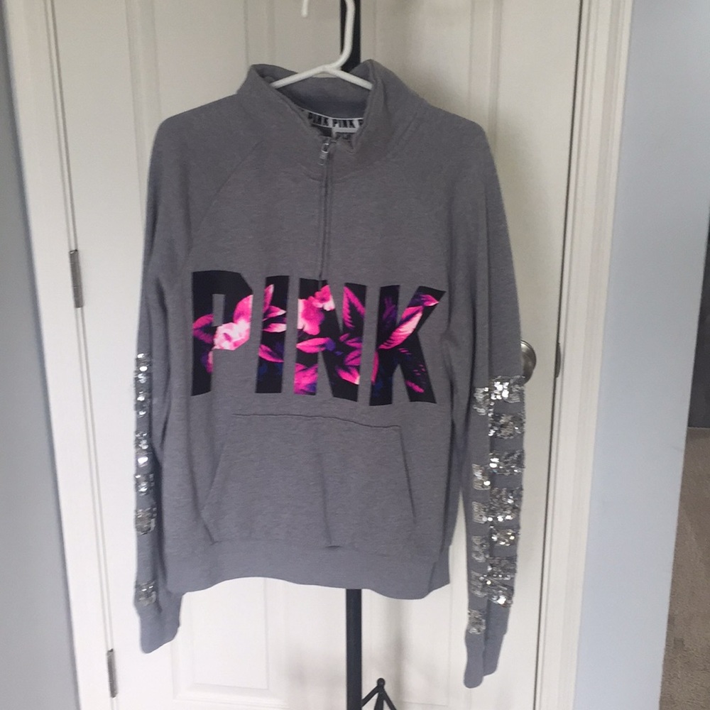 Pink quarter zip